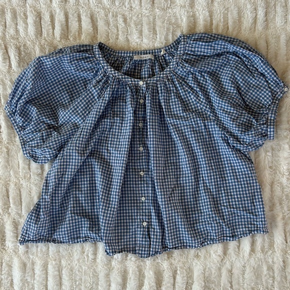 Doen June Top in Blue Gingham - Picture 5 of 8